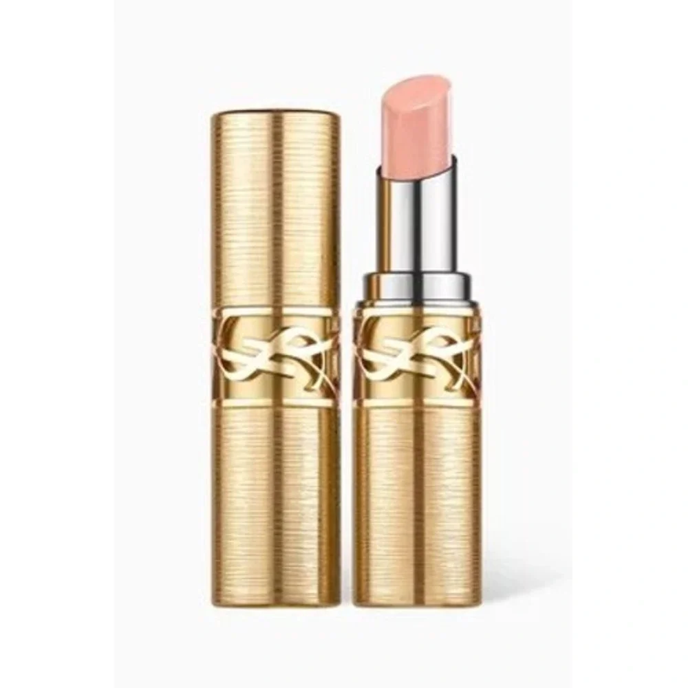 NEW YSL Loveshine Candy Glaze Lip Gloss Stick 2 Healthy Glow Plumper Gold LUXE